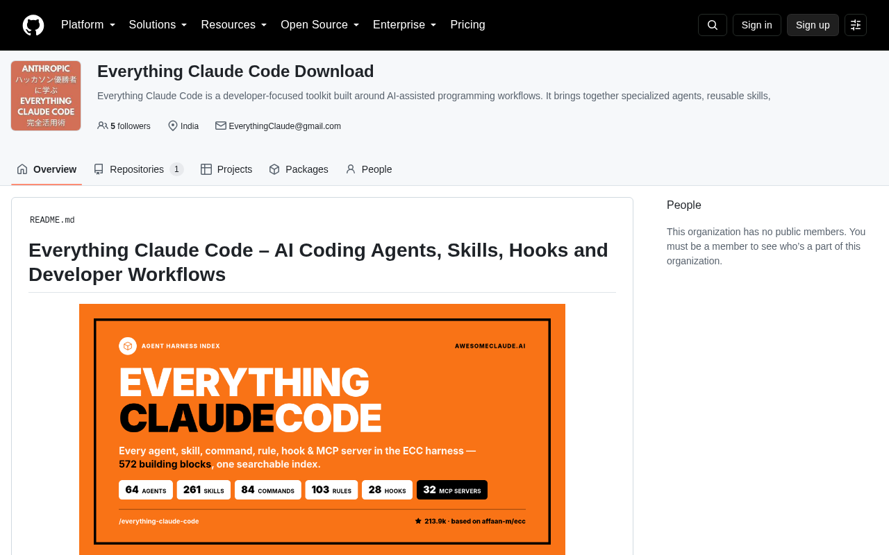 Everything Claude Code Download · GitHub
